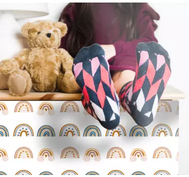Kézzel rajzolt őszi szivárvány matricák bútorok mintája - TenStickers