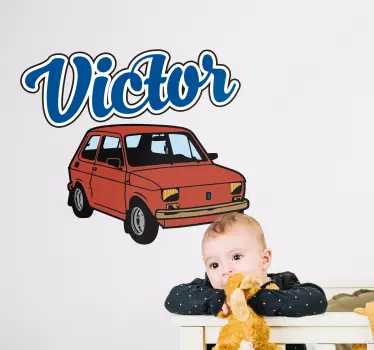 Kis autó fali dekoráció - TenStickers