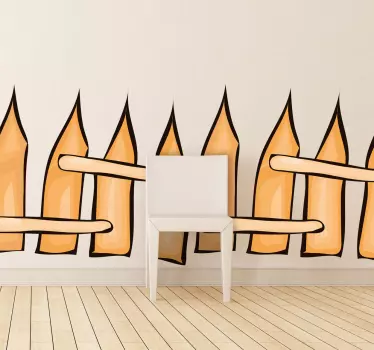 Kis kerítés gyerek matrica - TenStickers