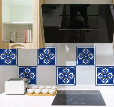 Klasszikus mediterrán csempe matrica - TenStickers