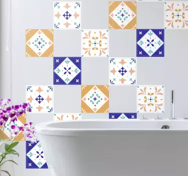 Klasszikus palettacsempék átviteli matrica - TenStickers