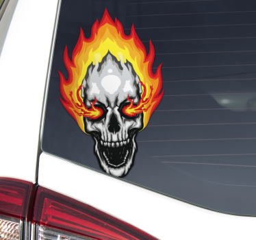 Koponyatűz autó matrica - TenStickers