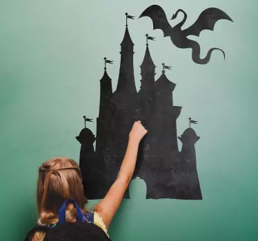 Középkori vár palatábla matrica - TenStickers