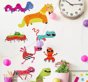 Különféle szörnyek szörny matrica - TenStickers