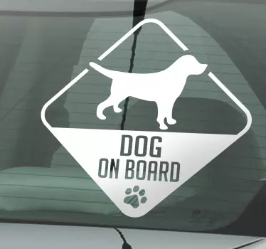 Kutya a fedélzeten autó matrica - TenStickers
