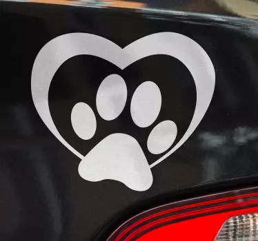 Kutya mancsa nyomtatott jármű matrica - TenStickers