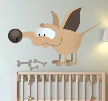 Kutyacsont kezeli a falmatricát - TenStickers