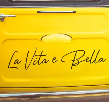 La vita è bella autómatrica - TenStickers