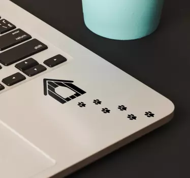 Lábnyomok kutya laptop matrica - TenStickers