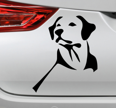 Labrador retriever kutya autó matrica - TenStickers