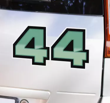 Lewis hamilton 44 autó matrica - TenStickers