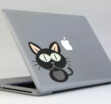 Macska laptop matrica - TenStickers