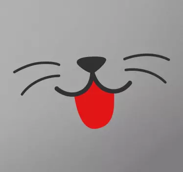 Macska száj fal matrica - TenStickers