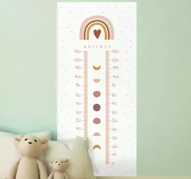Magasság diagram színes vonalas magasság diagram matrica - TenStickers