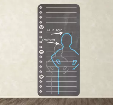 Magasságmérő tábla matrica - TenStickers