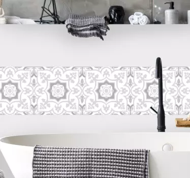 Marokkói szürke árnyalatú csempe matrica - TenStickers