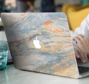 Márvány macbook matrica - TenStickers