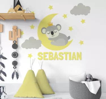Matrica Gyerekszobák alvó király koala - TenStickers