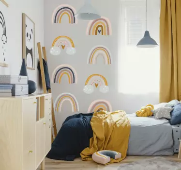 Matrica Gyerekszobák bohó szivárványok - TenStickers