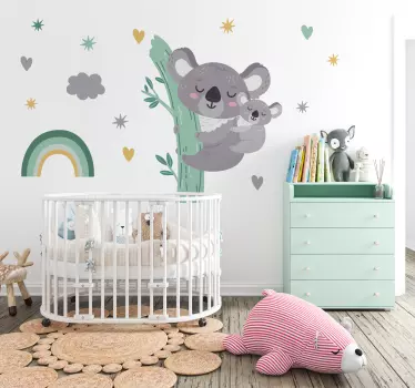 Matrica Gyerekszobák boldog koalák - TenStickers