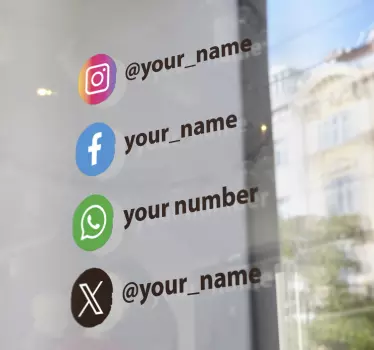 Matrica kirakat személyre szabott közösségi média logók - TenStickers