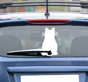 Matrica macskák és kutyák wiper macska - TenStickers