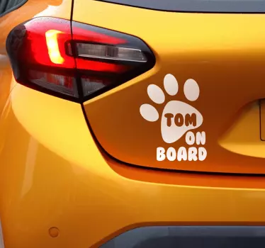 Matrica Személyre szabott mancs kutya név - TenStickers
