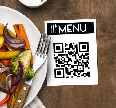 Matrica Személyre szabott menü qr kódja - TenStickers