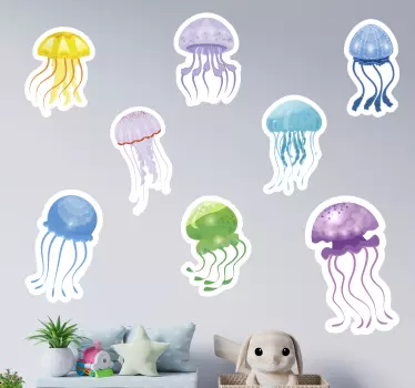 Medúza színű hal matrica - TenStickers
