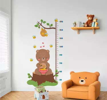 Medve mézzel Egészségügyi matrica - TenStickers