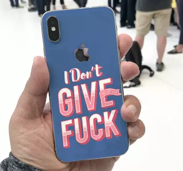 Merész Üzenet matrica iphone - TenStickers