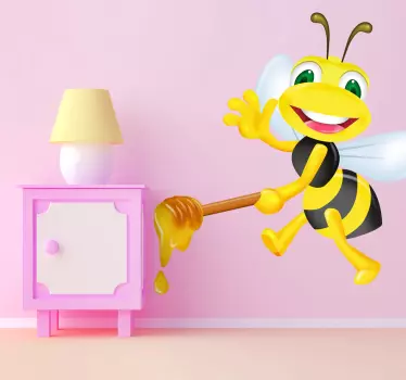 Mézelő méh fal matrica - TenStickers