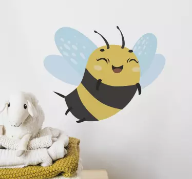 Mézelő méh illusztráció falfestmény matrica - TenStickers