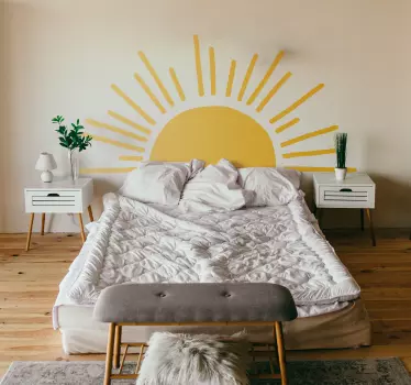 Minimalista nap fejtámla falmatrica - TenStickers