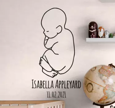 Minimalista, személyre szabott baba emberek matricák - TenStickers