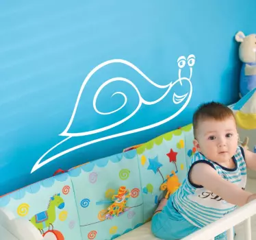 Mosolygó csiga matrica - TenStickers