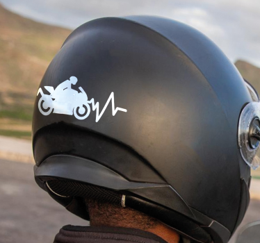 Motorkerékpár szívverés tervezés motoros matrica - TenStickers