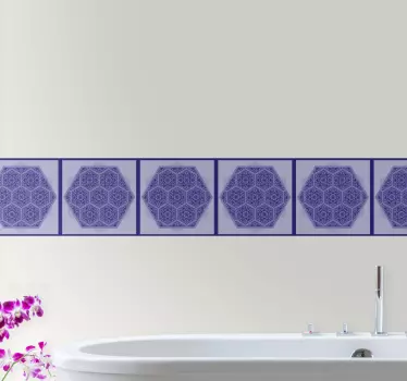 Nagy hatszög alakú csempe mintás csempe áthelyezés - TenStickers