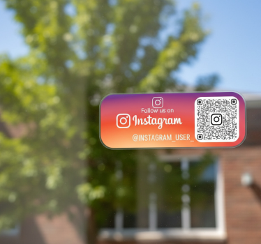 Naplemente színátmenet instagram qr erdei állatok falmatrica - TenStickers