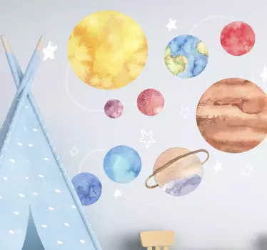 Naprendszer térképes matrica - TenStickers