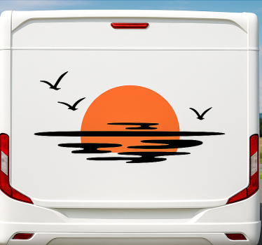 Narancs naplemente lakókocsi matrica - TenStickers