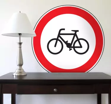 Nincs kerékpáros útjelző matrica - TenStickers