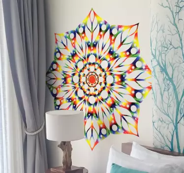 Nyakkendő-festék mandala falmatrica - TenStickers