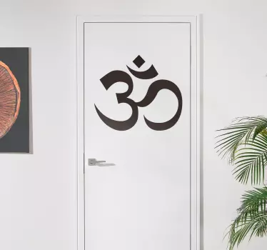 Om hinduizmus szimbólum üveg ajtó matrica - TenStickers