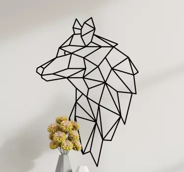 Origami farkas vadállat matrica - TenStickers