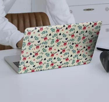 örömteli rénszarvas koncepció Matrica laptophoz - TenStickers