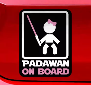 Padawan fedélzetén baba autó matrica - TenStickers