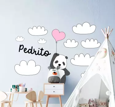 Panda lufival matrica gyerekeknek - TenStickers