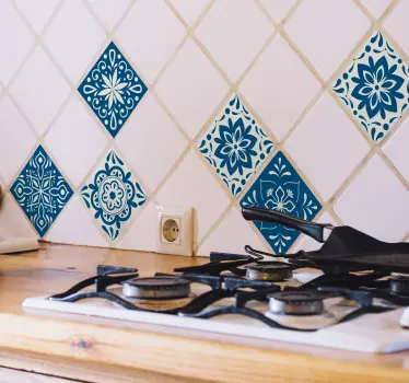 Pantone klasszikus kék hidraulikus csempe matrica - TenStickers