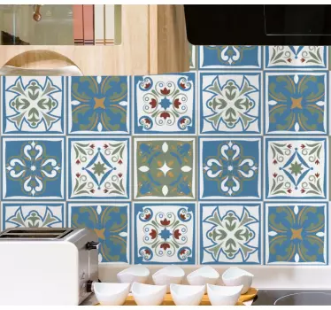 Patchwork cement csempe matrica - TenStickers